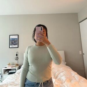 Theory mint ribbed top
